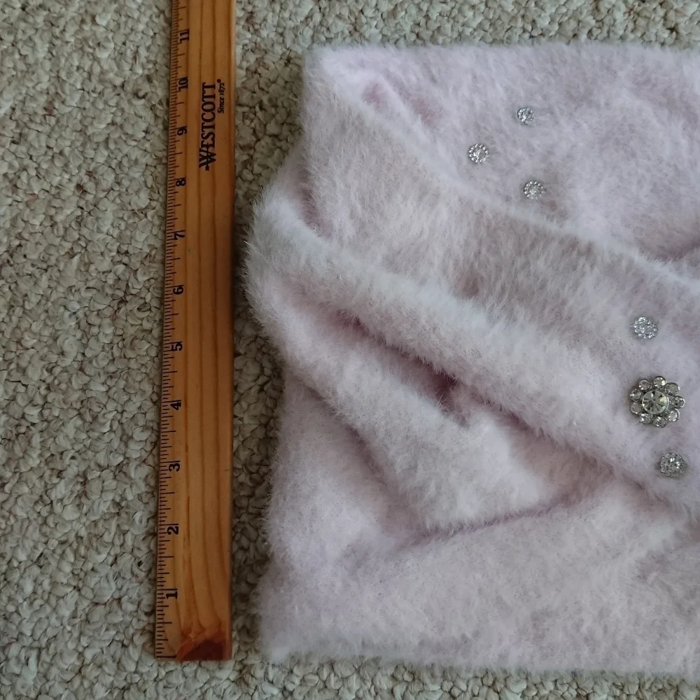 Karl Lagerfeld Paris Infinity Scarf light Pink Fuzzy Scarf